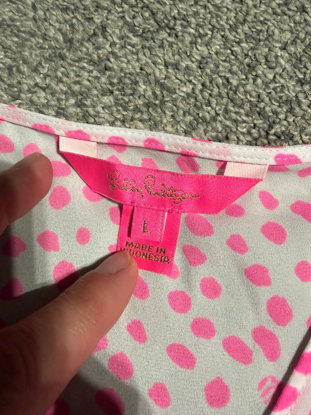 Lilly Pulitzer womens large pink blouse
